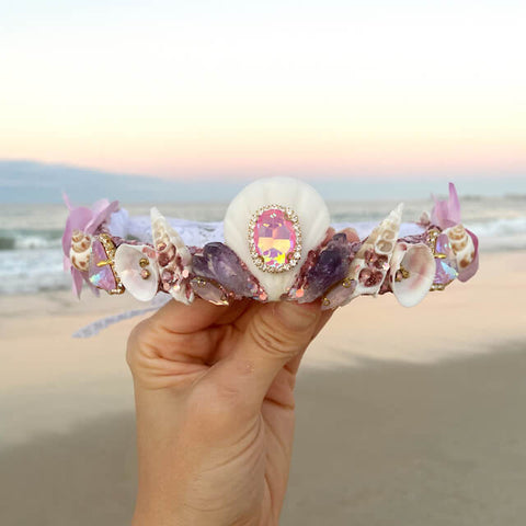Children’s Crystal and Shell Mermaid Crown