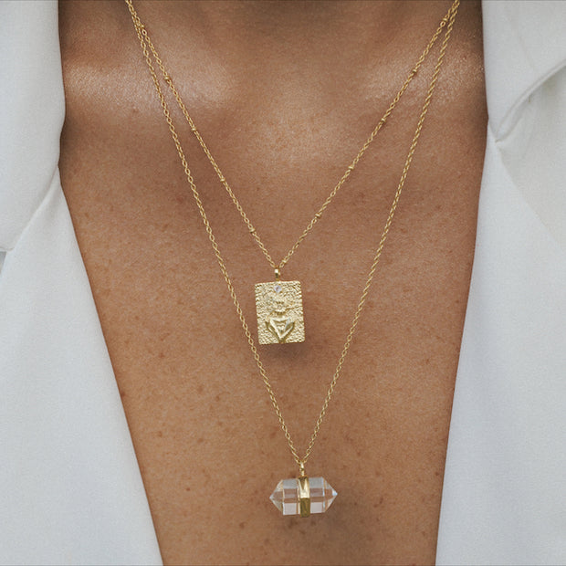 Gold Rose Quartz Self Love Necklace