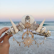 Gold Bedazzled Star Mermaid Crown Hire