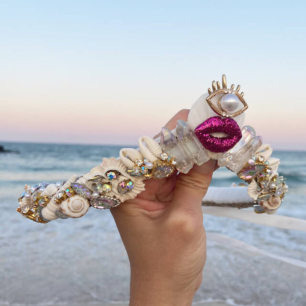 Glitter Lips Sea Shell Party Crown