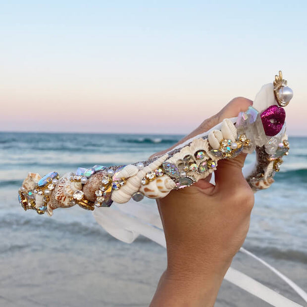 Glitter Lips Sea Shell Party Crown