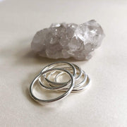 Simple Dainty Silver Stacker Ring-Sahara Blue Co.